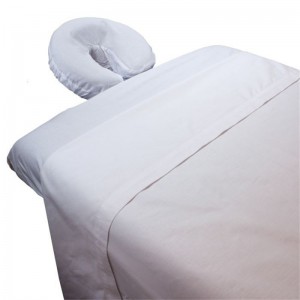 3-Piece Microfiber Massage Table Sheet Set - Panutup Raray Premium - Ngawengku Lembar Datar sareng Dipasang sareng Panutup Lawu Raray - Bodas