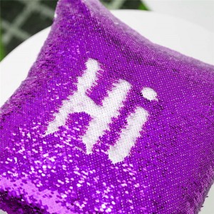 Custom Custom High Quality Reversible Sequins Decorative Cushion Cover Pillowcase