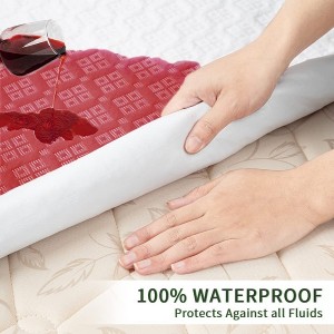 Deep Pocket Waterproof Mattress Protector Queen Size Bamboo 3D Air Fabric Ultra Soft Breathable Cooling Pad Cover