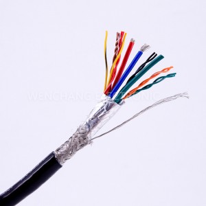 UL2517 PVC Kablo Multicore Kablo kun Ŝirmado Al Folio Plektita