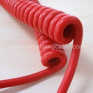 UL20937 TPU Spiral Cable Yakabatanidzwa Cable Curly Cable