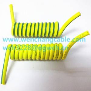 UL20939 Halogen-free TPU Elastic Cable Spiral Cable Curly cable PUR Jacket Cable
