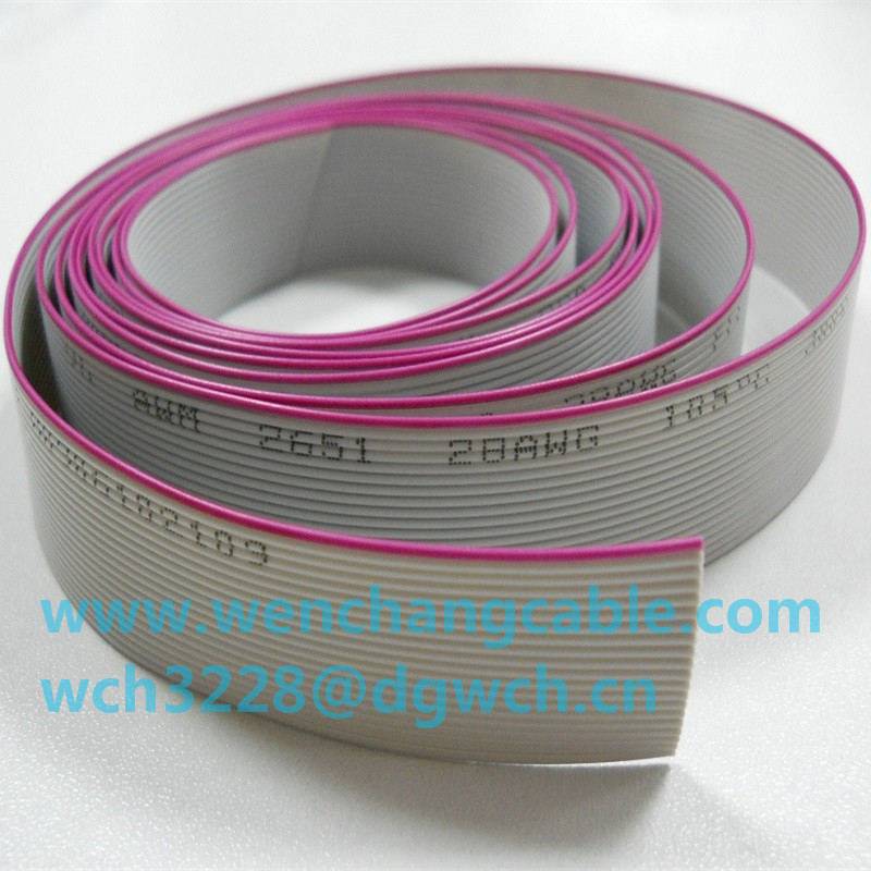 UL2651 PVC Flat Cable Flat Ribbon Cable 105℃ 300V Featured Image