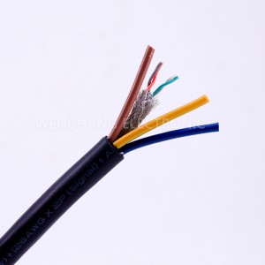 ខ្សែ UL2464 PVC ខ្សែ Jacketed Cable Shielded Al Foil Braided