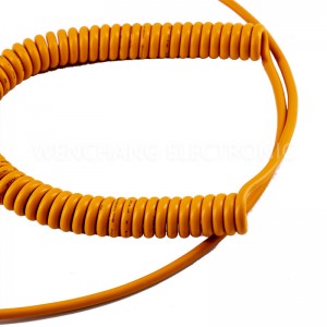 Cable en espiral médico impermeable del cable de UL20233 TPU con voltaje clasificado 300V