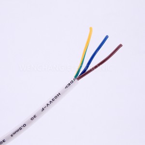 VDE H03VV-F Lead Dawb PVC Fais Fab Cable