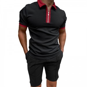 Summer Tracksuit For Men Polo T Shirt Shorts Set Custom Logo Brand New Arrival