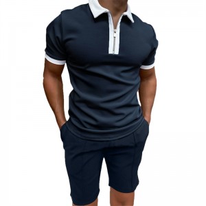 Summer Tracksuit For Men Polo T Shirt Shorts Set Custom Logo Brand New Arrival
