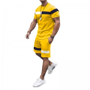 T Shirt And Shorts 2 Pieces Sets Male Suits for Men Tracksuit Summer Sport Fitness Custom LOGO