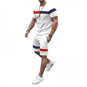 T Shirt And Shorts 2 Pieces Sets Male Suits for Men Tracksuit Summer Sport Fitness Custom LOGO