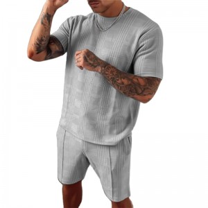 T Shirt And Shorts Set 2 Pieces Short Sleeve Summer Polyester Cotton Cheap Price