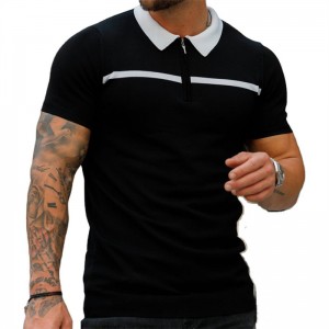 Polo T Shirt For Men Sports Business Casual Golf Fashion Summer Oversized Zipper Custom