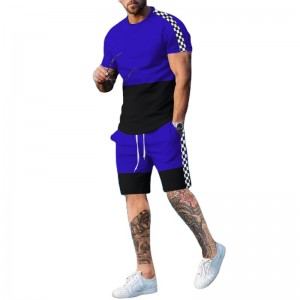 Men Tracksuit Summer Big And Tall T Shirt Shorts Top Quality Running Slim Fit Factory