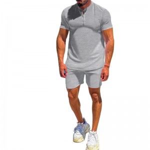Men Shorts Set Casual T Shirt And Shorts Set Tracksuit Quick Dry Summer Custom