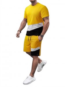 Men Casual Shorts Set Summer Plus Size Sports Jogging Two Piece Tracksuit OEM