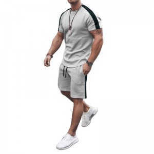 Men T Shirt Sets Sports Summer Casual Outdoor Clothes Short Sleeve Sportswear Custom   Logo