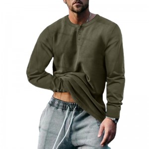 Mens Sweatshirt Long Sleeve Oversized Workout Activewear Knitted Plaid New Design Custom
