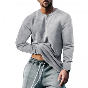 Mens Sweatshirt Long Sleeve Oversized Workout Activewear Knitted Plaid New Design Custom
