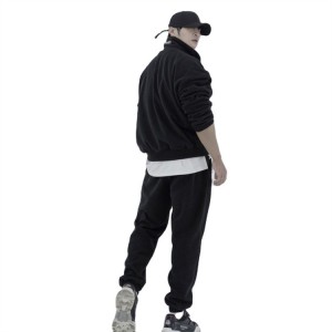 Mens Tracksuit Half Zipper Sport Fleece Sweatsuit Track Suit Tracking Wear Loose Plus Size Custom Logo