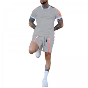 T Shirt Set For Men Two Pieces Plain Blank Running Summer Sportswear Factory