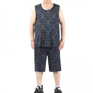 Tank Tops Shorts Set Sleeveless T Shirt Big Tall Plus Size Summer 10XL Printed Tracksuit   Factory