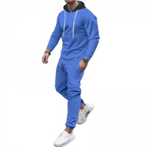 Men Set Long Sleeve Outfit Jogging Athletic Casual 2 Pieces Tracksuits Hoodies Joggers Custom Factory