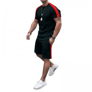 Men T Shirt Sets Sports Summer Casual Outdoor Clothes Short Sleeve Sportswear Custom   Logo