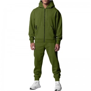 Hoodies Joggers Set Fleece Outfit 2 Piece Full Zip Jackets Pants Long Sleeve Blank New Arrival