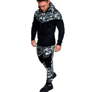 High definition Tracksuit Men -
 Men Tracksuit Brand Workout Running Athletic Casual Jogging Suits Camo Sweatsuit Factory – Westfox