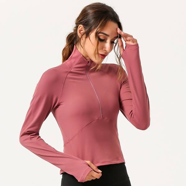 Factory Outlets Streetwear Tracksuit -
 Women Sport Tops Gym Outwear Long Sleeve Half Zipper – Westfox
