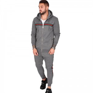 Fast delivery Leggings Fitness Set -
 Men Jogging Suits Winter Stripe Athletic Zip Up Custom Logo Two Piece Fashion Factory – Westfox