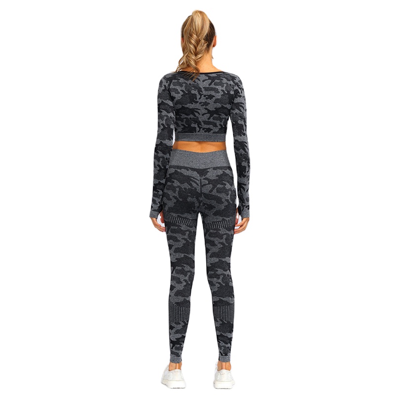 Trending Products Woman Sports Bra - Ladies Yoga Sets Plus Suit High Waist Long Sleeve Workout Knitted Sports Factory – Westfox