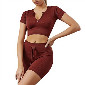 Seamless Yoga Sets Women Activewear Recycled Workout Scrunch Booty Supplier