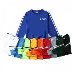 Unisex Pullover Sport Man Women  Oversized Wholesale Side Stripe