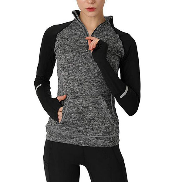 OEM China Fitness Pullover -
 Yoga Long Sleeves Half Zip Sweatshirt Running – Westfox