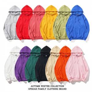 Gym Mens Hoodies Pullover Solid Color Custom Logo Drawstring Wholesale