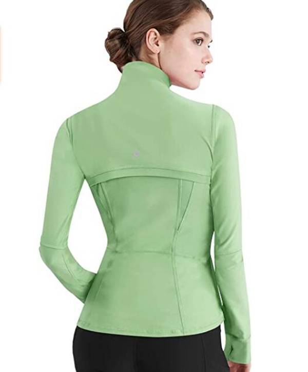 Wholesale Full Zip Up Yoga Jacket with Thumb Holes Workout Running Track  Manufacturer and Supplier