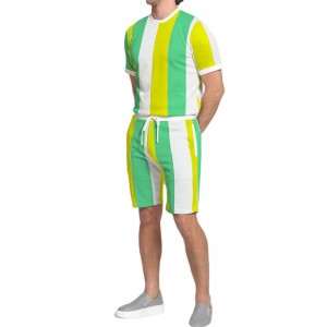 2PCS Set Tracksuit For Men Summer Custom Bulk Casual Sport Clothes New Design Cheap Factory