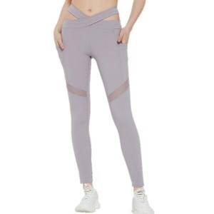 Lowest Price for China Wholesale High Waist Yoga Pants Custom Running Workout Mesh Leggings for Women