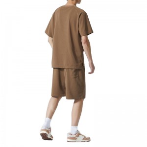 Men Tracksuit Set T Shirts Shorts Set Short Sleeve Two Piece Ice Silk Soft Custom