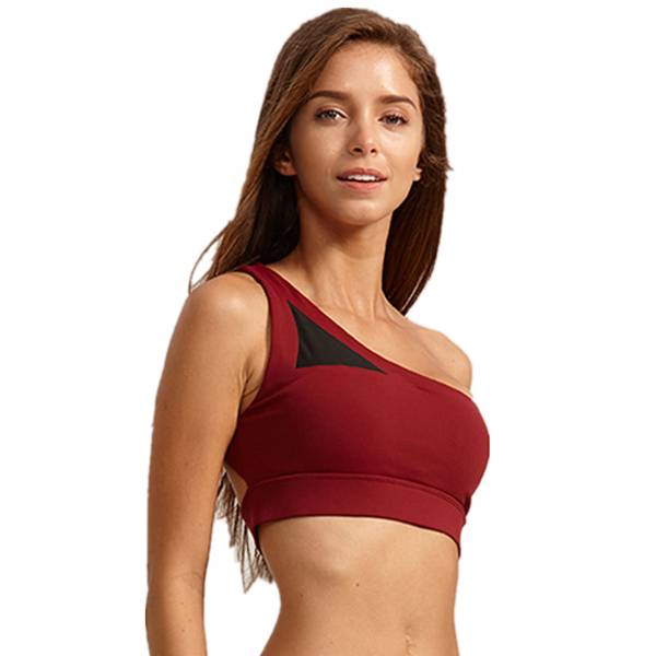 Factory For Recycled Polyester Yoga Pants - Recycle Sport Bra Single Shoulder Fitness Summer – Westfox