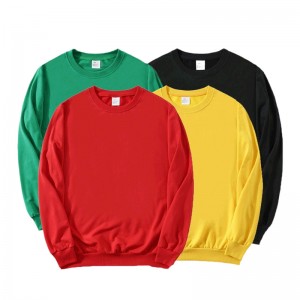 Mens Pullover Crewneck Terry Cloth Autumn Spring Solid Color OEM Logo
