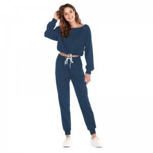 Sport Tracksuit Women Long Sleeve Crop Top Pants Oversized New Design