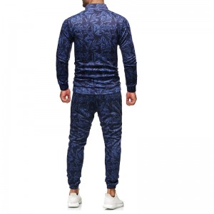 Men Sport Jogging Track Suit Zipper up Without Hood High Quality