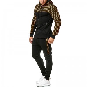Jogging Suit 2 PCS Custom Wholesale Stripe Silm Fit