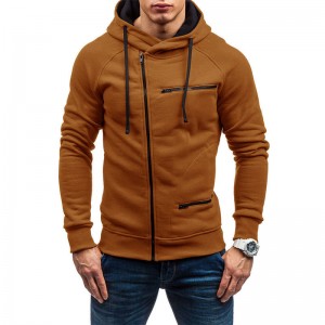 Men Hoodies Fleece Zip Sports Custom Logo Stock Outerwear Winter