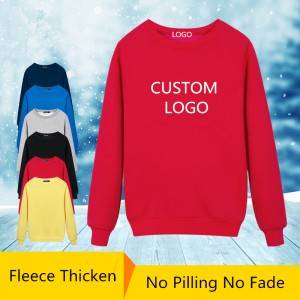 Man Sweatshirt Block Printing Pullover Fleece Outdoor Unisex Promotional