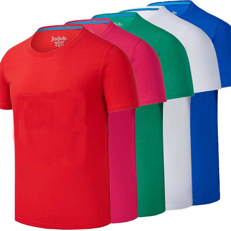 Short Sleeve T Shirt Plain Promotioanl Blank Summer 100% Cotton 180gsm Featured Image