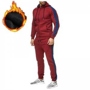 Men Sweat Suit Tracksuit Sport Hoody Joggers Fleece Thick Fashion