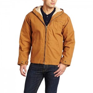 Men’s Sanded Duck Sherpa Lined Hooded Jacket